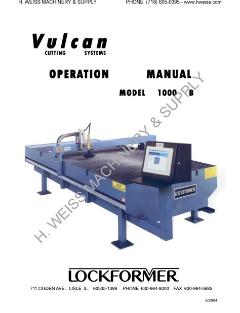 lockformer vulcan manual