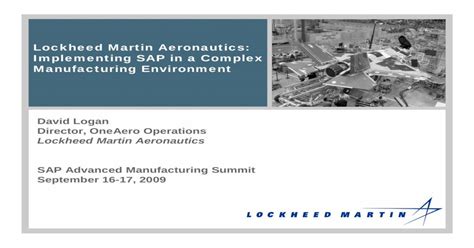 Read Online Lockheed Martin Aeronautics Implementing Sap In A Complex 