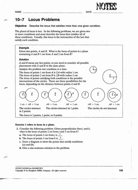 Locus Problems With Answers