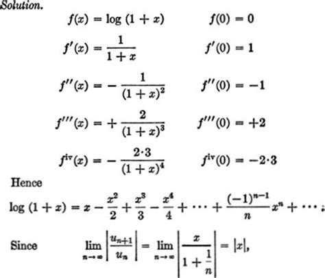 Log 1 X Expansion