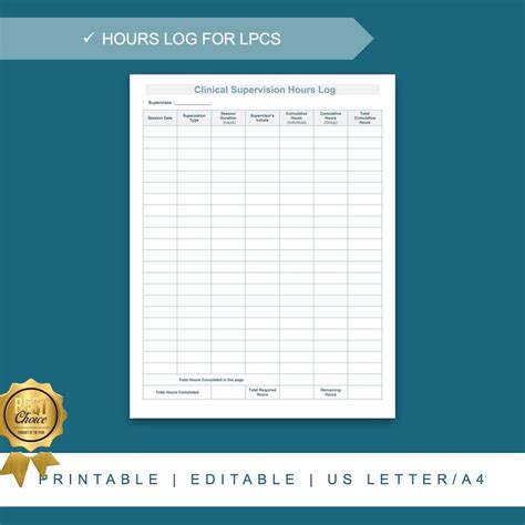 Read Online Log Hours Template For Counseling 