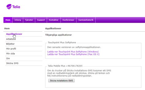 logga in på telia touchpoint