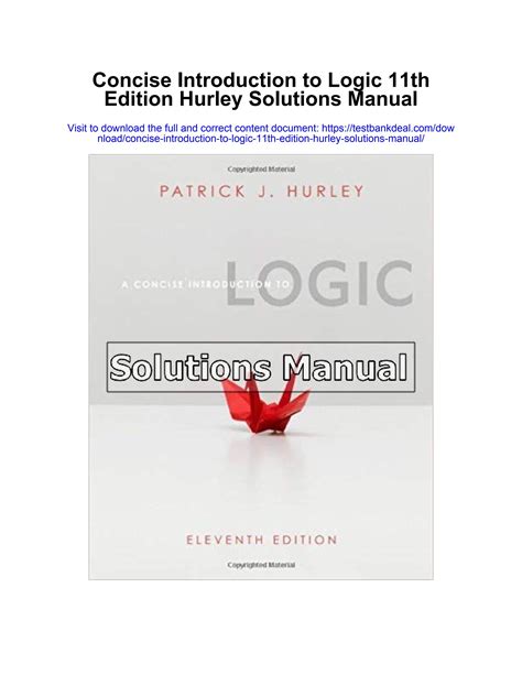 Full Download Logic 11Th Edition Answers To Exercises Hurley Aurdia 