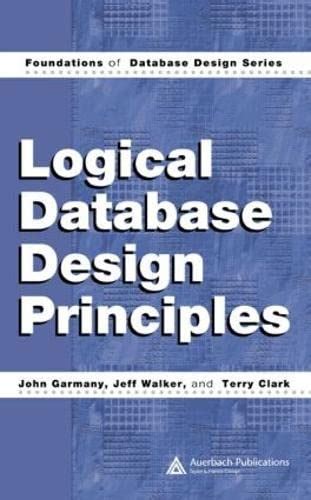 Logical Database Design Principles Foundations Of Database Design