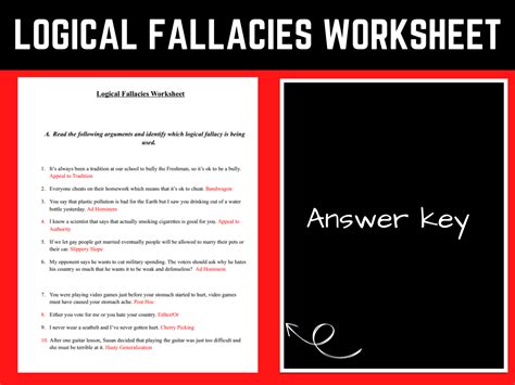 Read Logical Fallacies Exercise Answer Key 