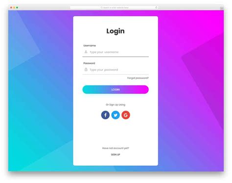 login page in twitter bootstrap