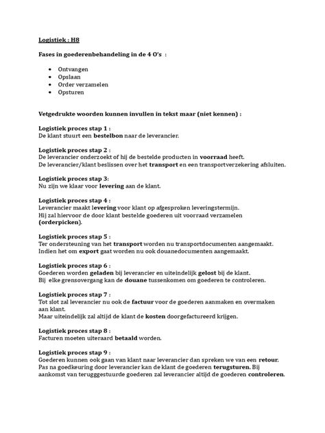 logistiek document