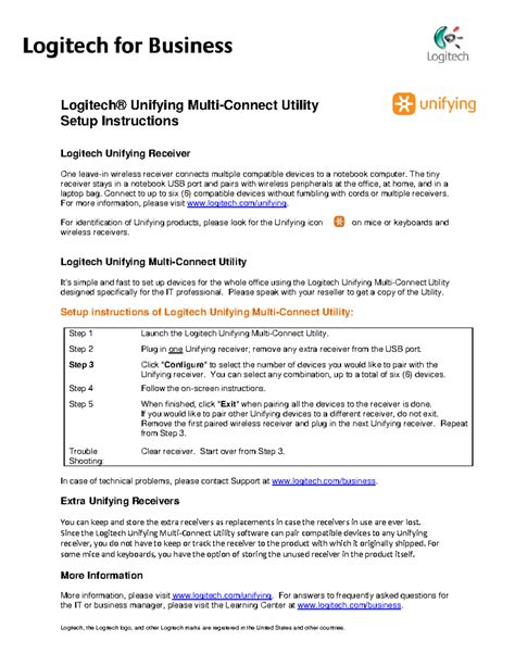 Logitech Unifying Multi Connect Utility
