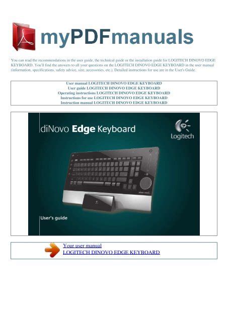 Read Online Logitech Dinovo User Guide 