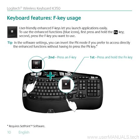 Full Download Logitech Wireless Keyboard K350 User Guide 