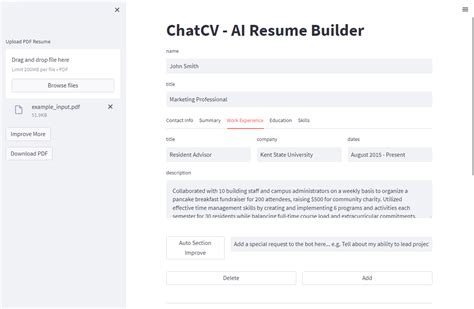 Loi 3ds Resume   Chatgpt Powered Cv Free Cv Maker - Loi 3ds Resume