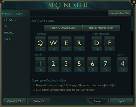 lol ayarları