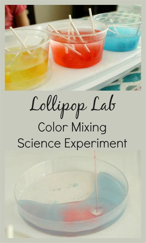 Lollipop Lab Color Mixing Science Experiment For Kids Color Mixing Science Experiments - Color Mixing Science Experiments