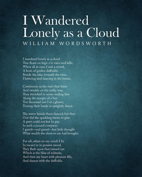 Lonely As A Cloud