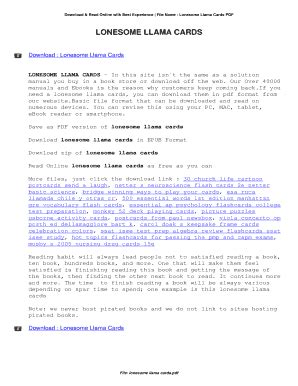 Read Online Lonesome Llama Cards 