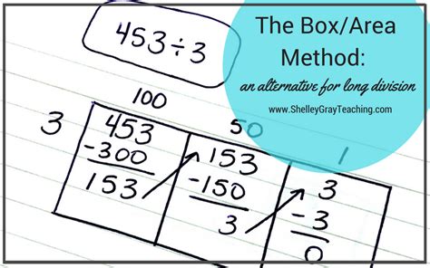 Long Division Alternative The Area Or Box Method Area Method For Division - Area Method For Division