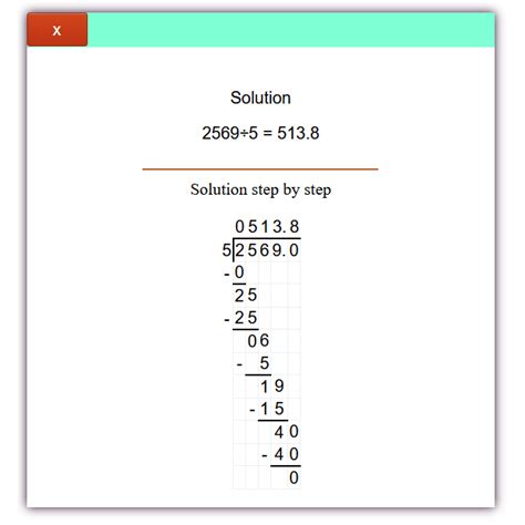 Long Division Calculator With Steps Remainders And Decimals Long Division Decimal - Long Division Decimal