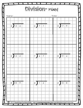 Long Division Graph Paper Teaching Resources Teachers Pay Graph Paper For Long Division - Graph Paper For Long Division