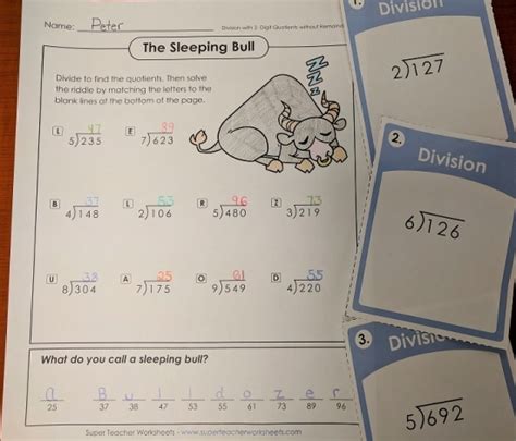 Long Division Math Riddle Super Teacher Worksheets Long Division Puzzle - Long Division Puzzle