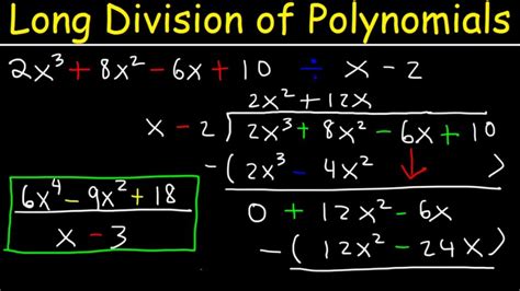 Long Division On Polynomials