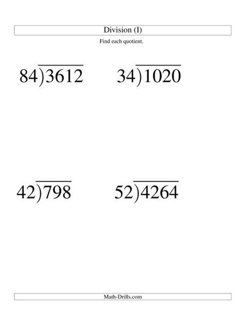 Long Division With 2 Digit Divisors Mathtastic 2 Digit Divisor Long Division - 2 Digit Divisor Long Division