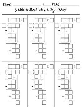 Long Division Worksheet With Boxes Free Printables Worksheet Long Division With Boxes - Long Division With Boxes
