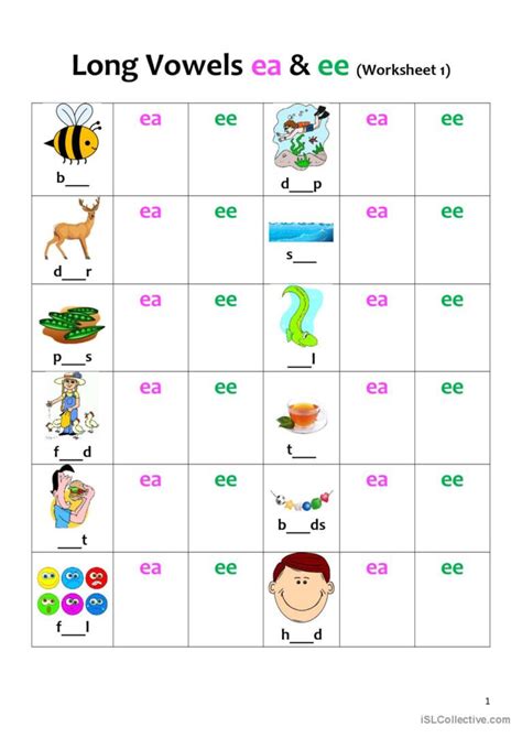 Long E Vowel Ee Interactive Powerpoint Presentation With E Vowel Words With Pictures - E Vowel Words With Pictures