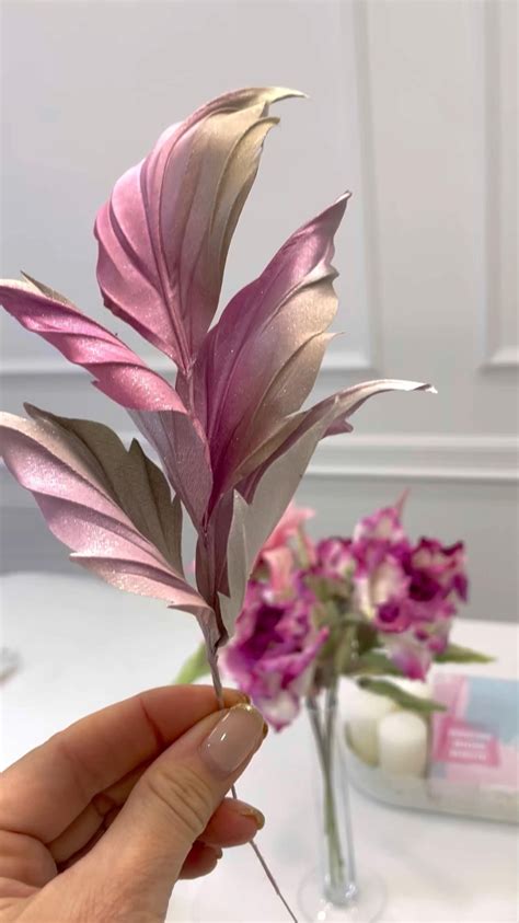 Long Folded Leaf In Silk Ribbon Embroidery