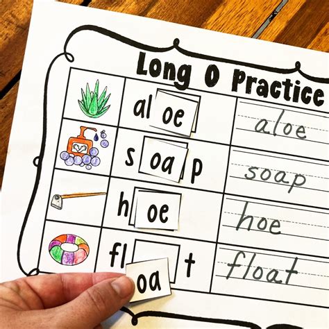 Long O Words Spelling Practice Oe And Oa Long O Spelling Words - Long O Spelling Words