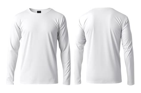 Long Sleeve Tshirt Hd Transparent Mockup Tshirt Long Download Template Kaos Polos - Download Template Kaos Polos