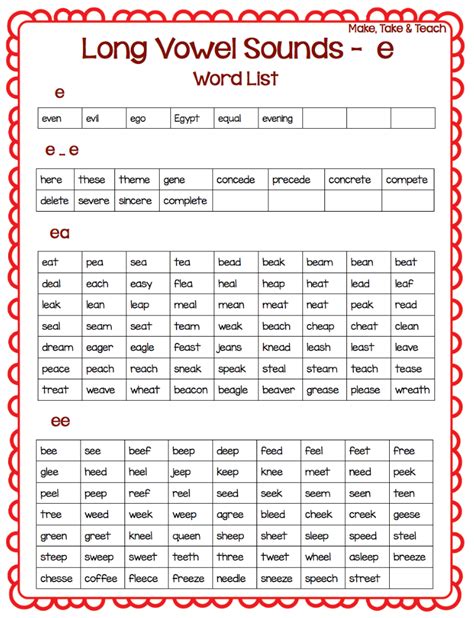 Long Vowels Using Silent E Worksheets Long E Worksheet - Long E Worksheet