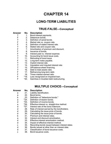 Read Online Long Term Liabilities Ch 14 Answers 