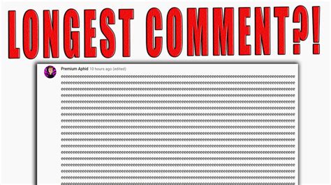 Longest Comment Ever