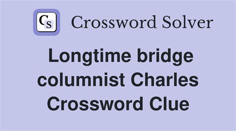 Longtime Bridge Columnist Charles
