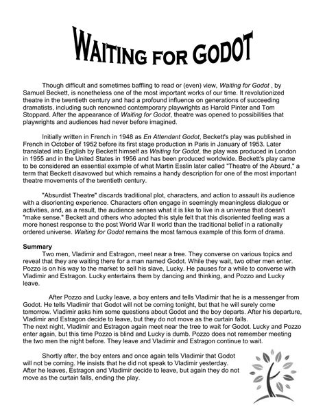 Looking For Godot Summary