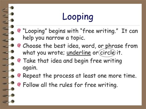 Looping In Writing