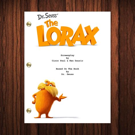 Lorax Movie Script