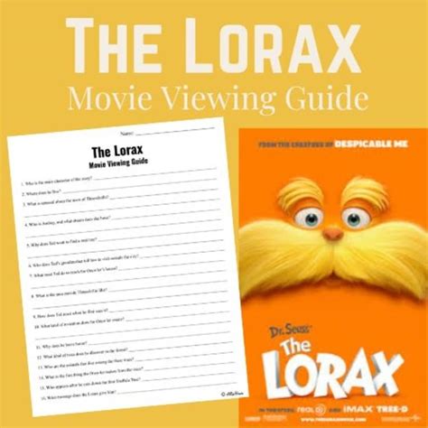 Lorax Viewing Guide Answers