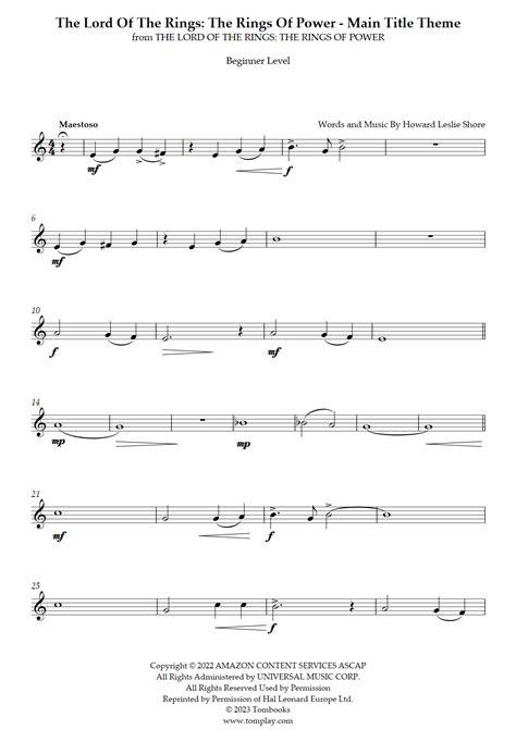 Lord Of The Rings Theme