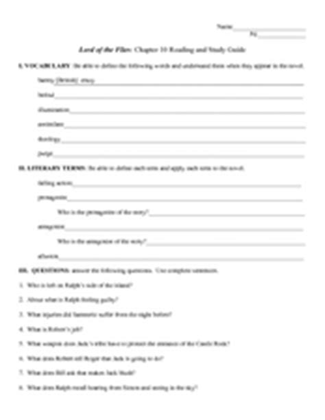 Full Download Lord Flies Chapter 10 Reading Study Guide Answers 