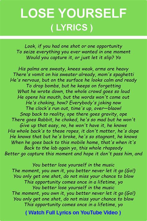 Lose Yourself Lyrics