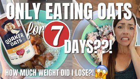 losing weight eating oatmeal