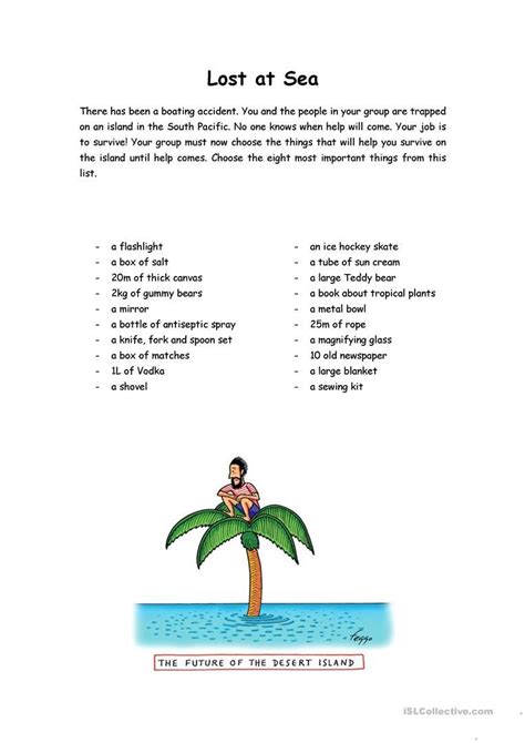 Lost At Sea Activity With Pictures Free Critical Lost At Sea Activity Worksheet - Lost At Sea Activity Worksheet
