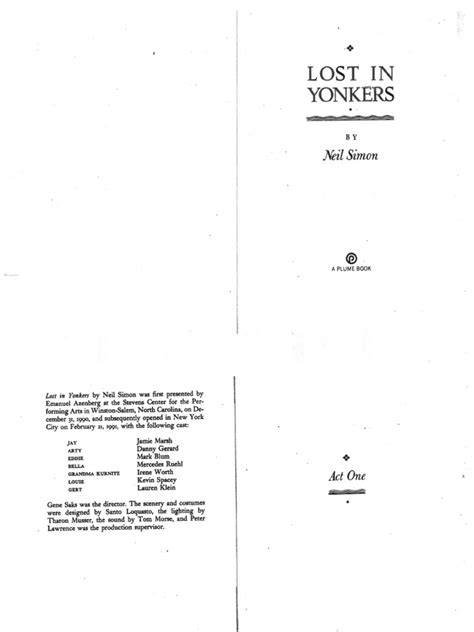 lost in yonkers script