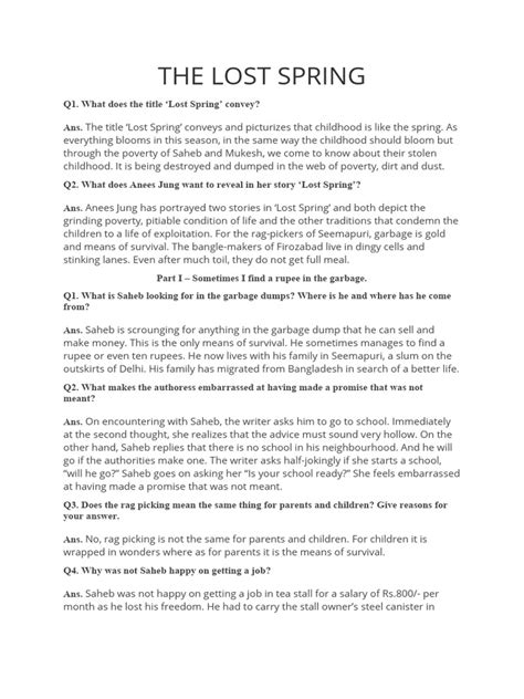 Lost Spring Pdf