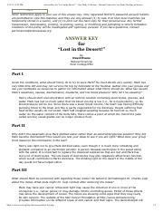 Read Lost In The Desert Case Study Answer Key 