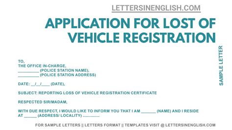 Download Lost Vehicle Registration Document 