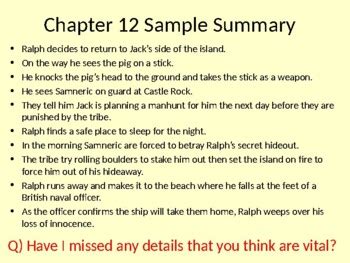 Lotf Chapter 12 Summary