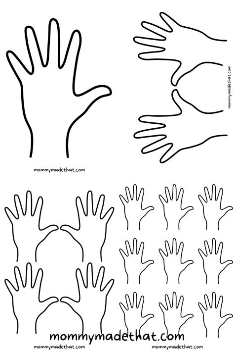 Lots Of Hand Outlines And Templates Free Printables Left And Right Hand Template - Left And Right Hand Template