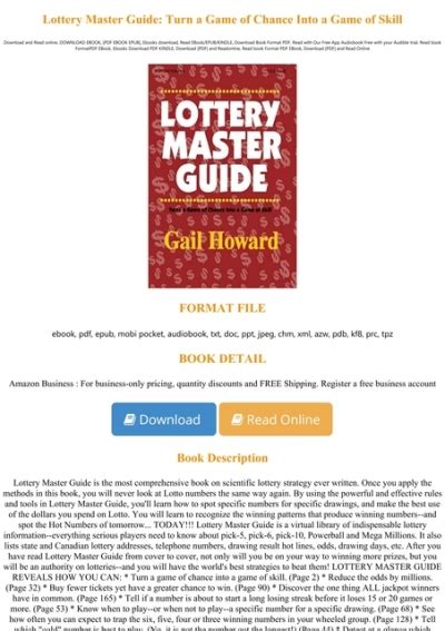 Full Download Lottery Master Guide Daownlod 